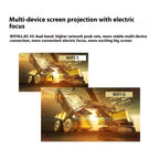Mini projecteur portable, projecteur droit pour usage domestique, angle de projection de 180 degrés, mise au point automatique, projecteur vidéo domestique