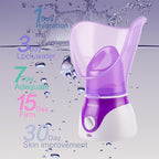 Machine à vapeur faciale Nettoyant pour pores Brume Vaporisateur de vapeur Spa Sauna Soin de la peau Nettoyage en profondeur