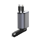 Chargeur de Voiture Métallique 100W Charge Ultra Rapide Adaptateur USB et TYPE-C Allume-Cigare de Voiture