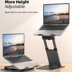 Support d'ordinateur portable Support de bureau réglable en alliage d'aluminium Rotation à 360 degrés