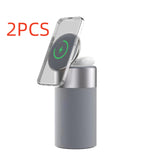 Enceinte Bluetooth portable 3-en-1 multifonction avec chargeur sans fil pour iPhone et AirPods et lampe tactile pour la maison et le bureau