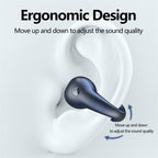 Écouteurs à Conduction Osseuse TWS Clip d'Oreille Bluetooth 5.3 Tactiles sans Fil Intra-Auriculaires Basses HIFI Casque de Sport