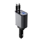 Chargeur de Voiture Métallique 100W Charge Ultra Rapide Adaptateur USB et TYPE-C Allume-Cigare de Voiture