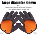 Fishing Gloves Anti-Slip Protect Hand From Puncture Scrapes Fisherman Professional Catch Fish Latex Hunting Gloves Left Right