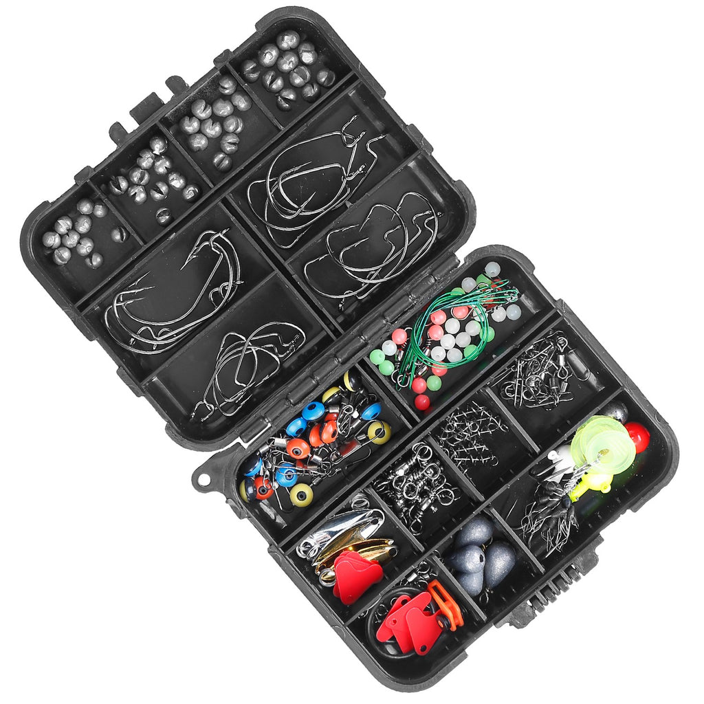 188Pcs Fishing Accessory Kit Portable Fishing Set Including Jig Hooks – Wowvra LLC
