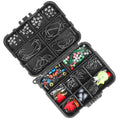 188Pcs Fishing Accessory Kit Portable Fishing Set Including Jig Hooks Sinker Weights Spoon Lure Removable Split Shot With Tackle Box For Fathers Day Gift