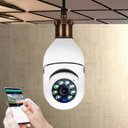 Caméra WiFi 1080P Ampoule 4X Zoom Caméra E27 Maison 5GWiFi Moniteur d'alarme