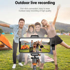 Microphone-cravate sans fil portable pour enregistrement audio-vidéo Mini micro pour iPhone Android Longue autonomie Diffusion en direct Gaming