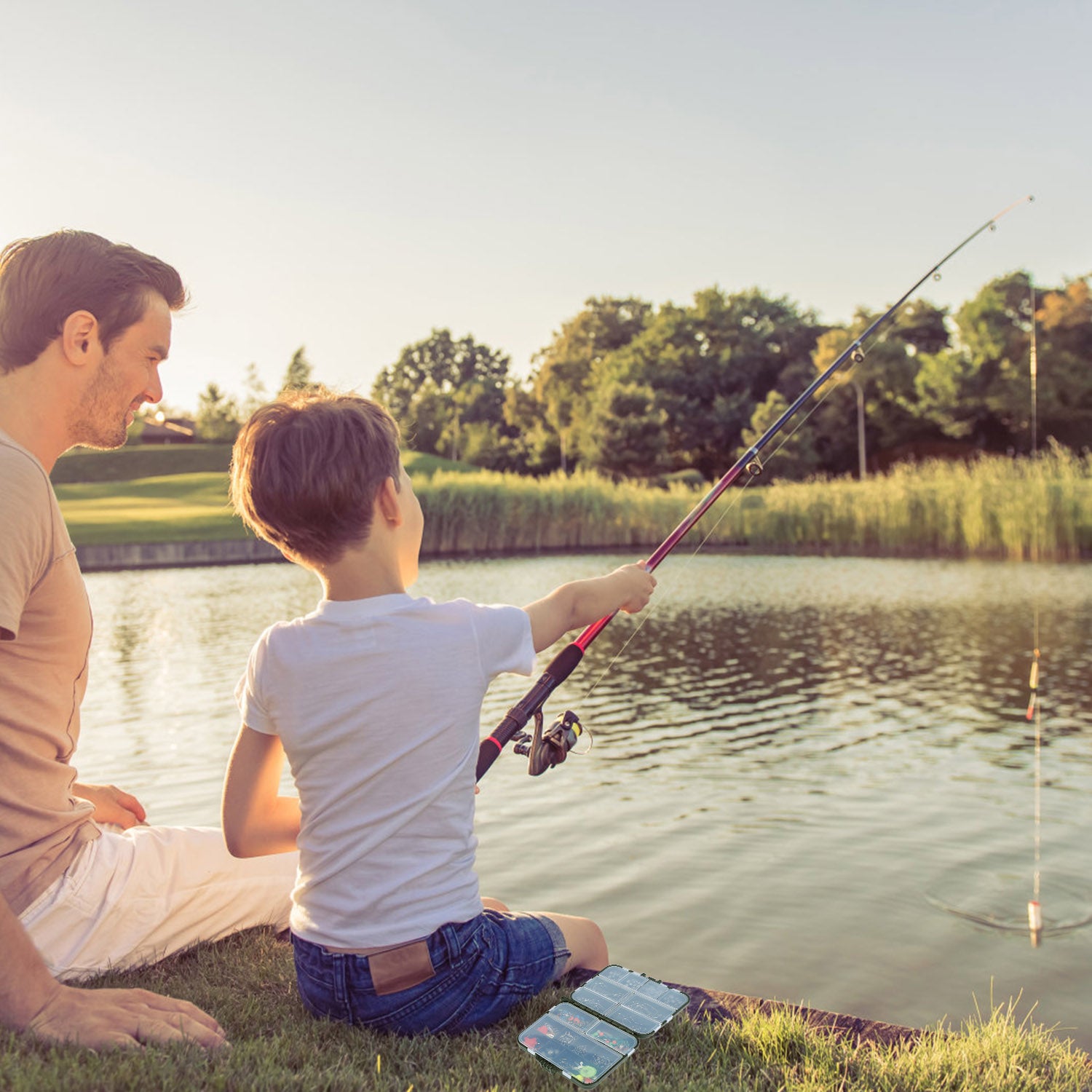 188Pcs Fishing Accessory Kit Portable Fishing Set Including Jig Hooks Sinker Weights Spoon Lure Removable Split Shot With Tackle Box For Fathers Day Gift