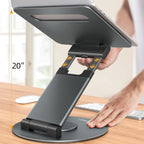 Support d'ordinateur portable Support de bureau réglable en alliage d'aluminium Rotation à 360 degrés