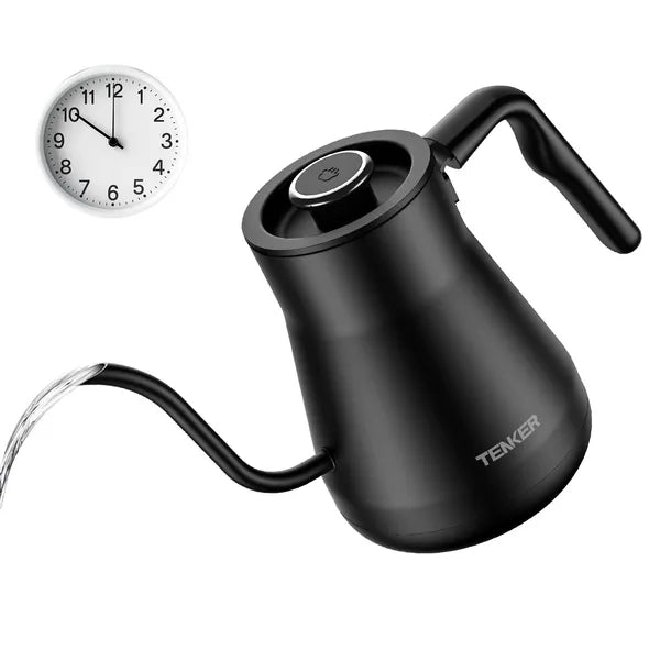 Gooseneck Electric Kettle With Temperature Control, 27oz Rapid Heating Electric Kettle For Pour Over Coffee/Tea, Auto Shut Off & Boil-Dry Protection, 4H Keep Warm, Stainless Steel Inner, Matte Black