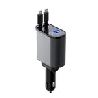 Chargeur de Voiture Métallique 100W Charge Ultra Rapide Adaptateur USB et TYPE-C Allume-Cigare de Voiture