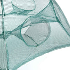 Fishing Trap Net Portable Folded Fishing Bait Trap Shrimp Minnow Crab Bait Net 6 Sides 6 Holes Crayfish Cast Mesh Trap Automatic
