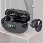 Écouteurs à Conduction Osseuse TWS Clip d'Oreille Bluetooth 5.3 Tactiles sans Fil Intra-Auriculaires Basses HIFI Casque de Sport