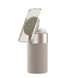 Enceinte Bluetooth portable 3-en-1 multifonction avec chargeur sans fil pour iPhone et AirPods et lampe tactile pour la maison et le bureau